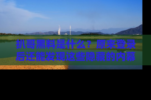 扒哥黑料是什么?原来登录后还能发现这些隐藏的内幕!