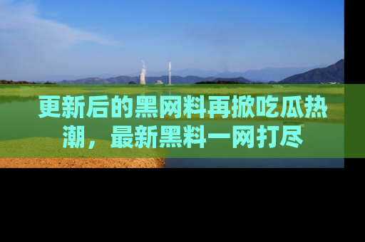 更新后的黑网料再掀吃瓜热潮，最新黑料一网打尽