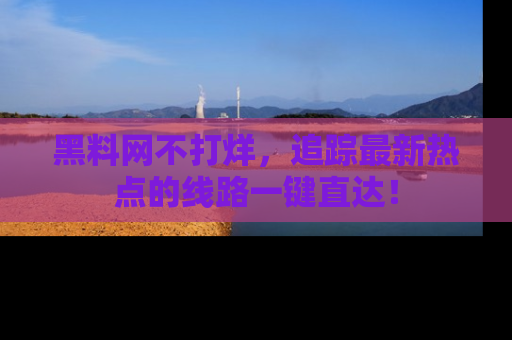 黑料网不打烊，追踪最新热点的线路一键直达！