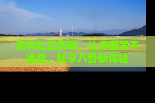 黑料社区官网，让你回家不迷路，畅享八卦新体验