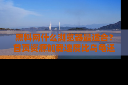 黑料网什么浏览器最适合？首页资源加载速度比乌龟还慢的体验真心吐槽！