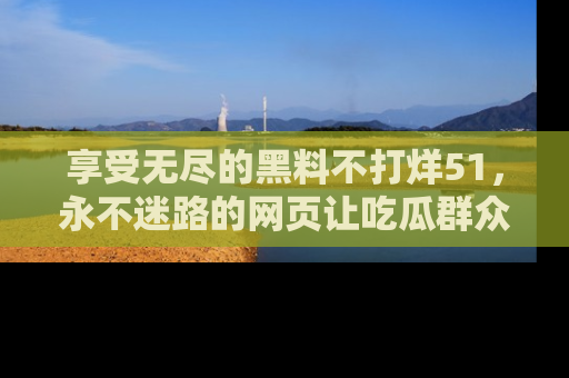 享受无尽的黑料不打烊51，永不迷路的网页让吃瓜群众尽情围观